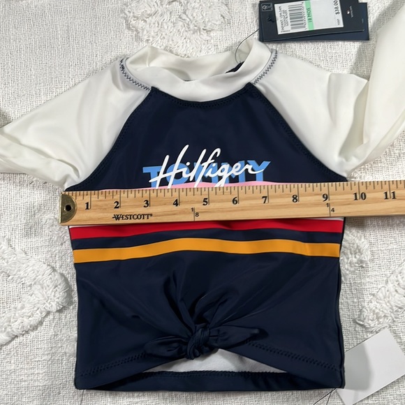 Tommy Hilfiger Baby Girl 2 Piece Rash Guard UV Protection Swim Set 18 Months - Picture 4 of 11
